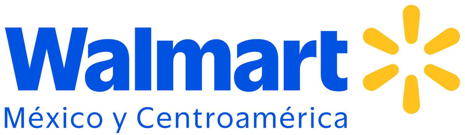 Logo de Walmart con "México y Centroamérica" abajo, resaltando soluciones de capital en azul y amarillo.